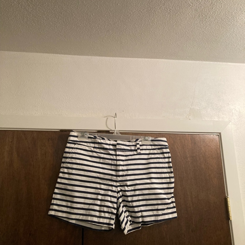 Tommy Hilfiger Blue and White Flat Front Shorts